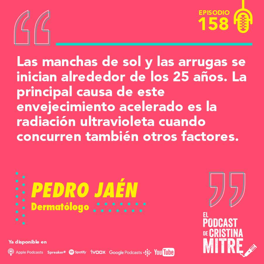 Podcast Cristina Mitre Pedro Jaén Exposoma Piel arrugas envejecimiento