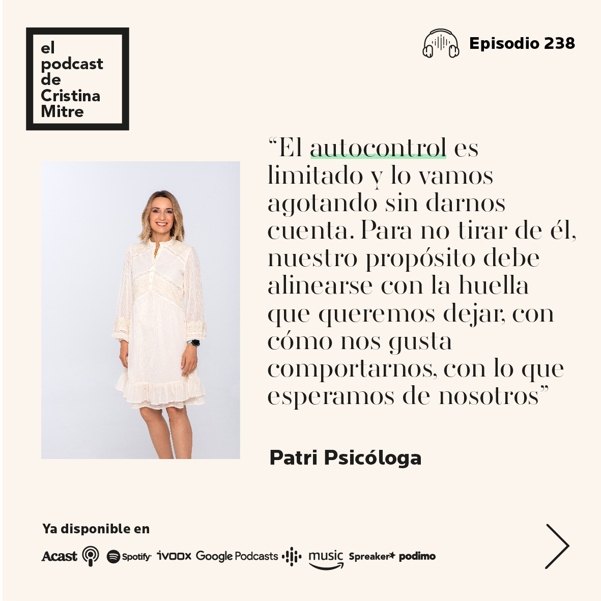 El podcast de Cristina Mitre Patri Psicologa Vida Serena