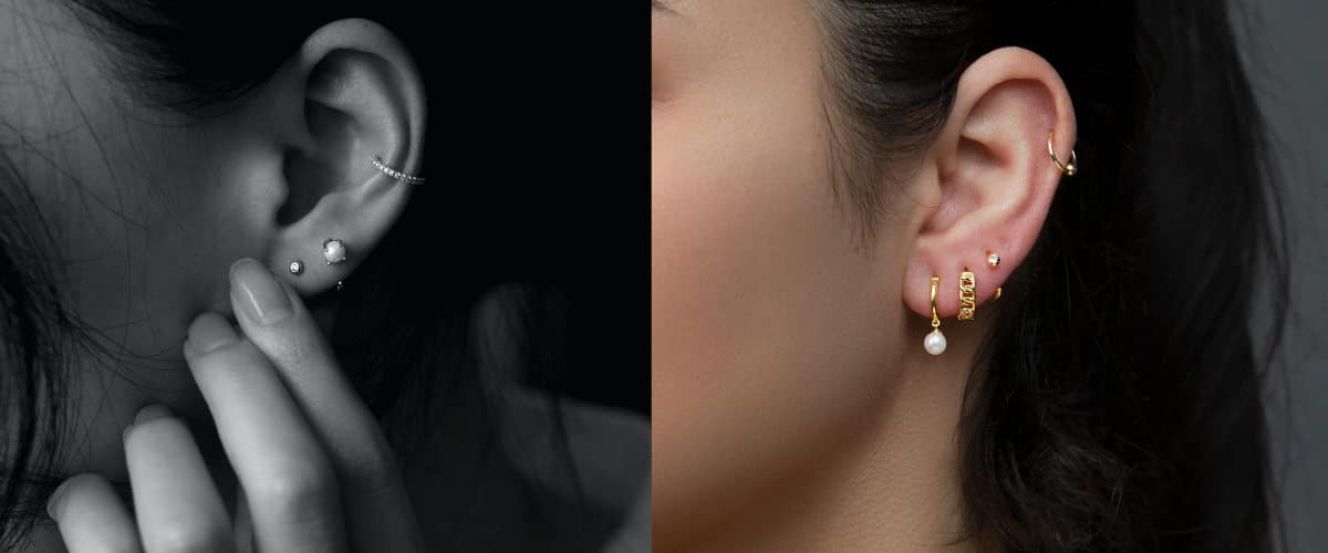 Tipos de piercing en la oreja: orbital y heliz